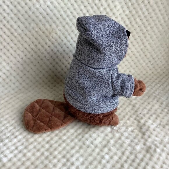 Roots Brown Stuffed Beaver with Gray Roots Hoodie - Picture 4 of 10